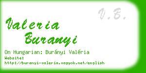 valeria buranyi business card